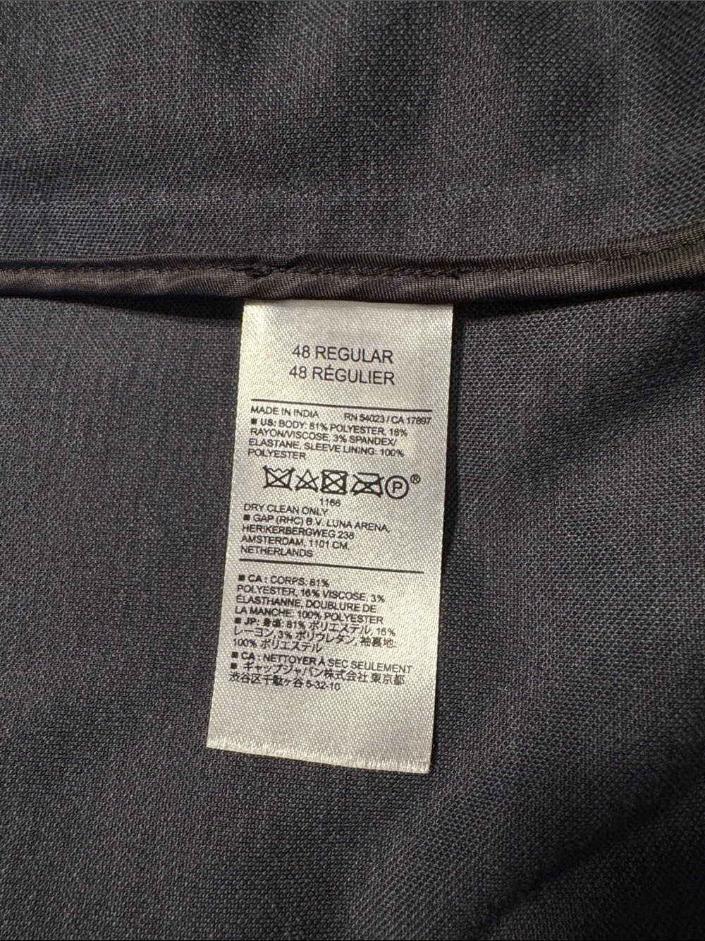 Banana Republic Men's Dark Blue/Gray Single-Breasted Blazer